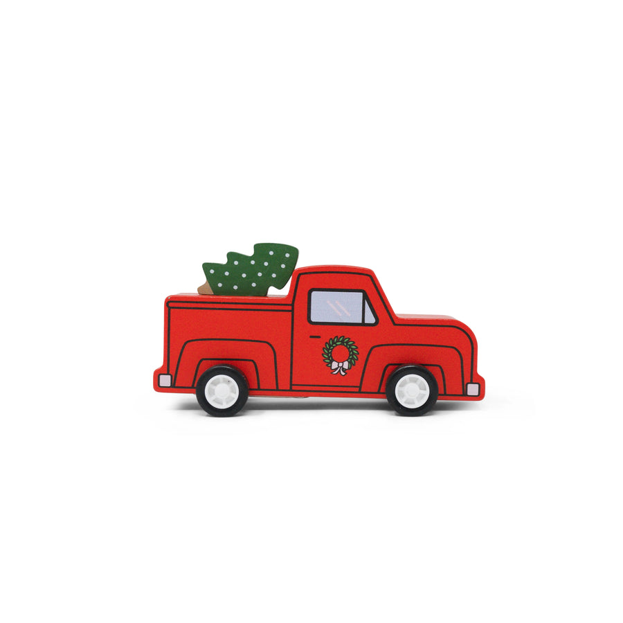 PULLBACK CHRISTMAS TRUCK W/TREE SET