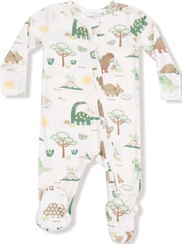 BABY LOVES DINOS 2 WAY ZIPPER FOOTIE