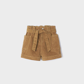 SOFT CORD SHORTS WITH BELT