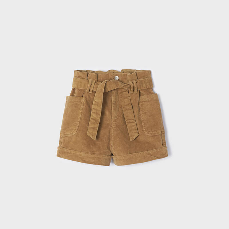 SOFT CORD SHORTS WITH BELT