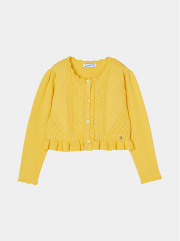 YELLOW ORGANIC COTTON GIRL SWEATER