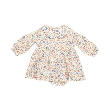 WESTERN FLORAL MUSLIN PETER PAN COLLAR BUBBLE