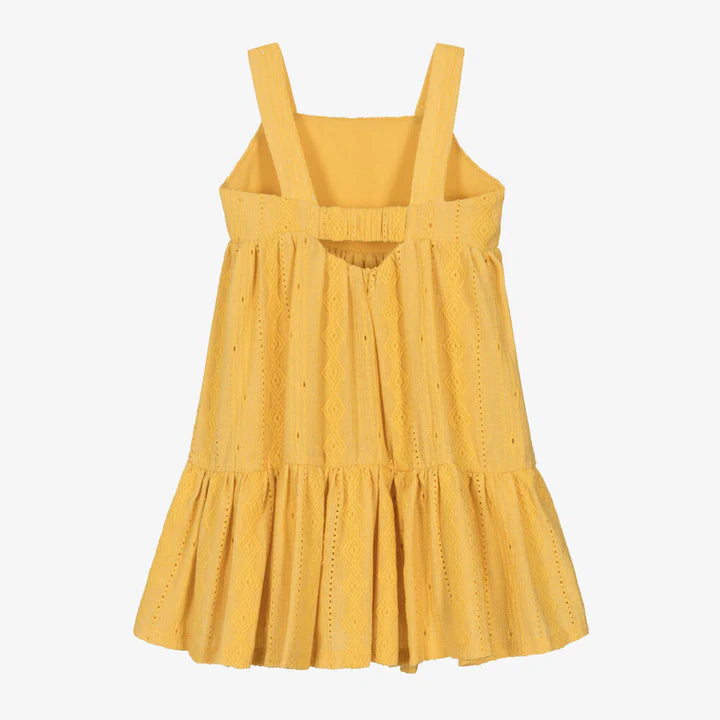 SUNSHINE YELLOW EYELET DRESS