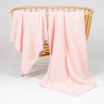 CHENILLE BLANKET BLUSH LARGE