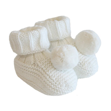 POM POM BABY SOCKS IVORY