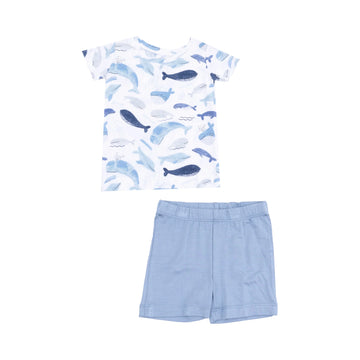 BLUE WHALE TOP AND SHORT SET
