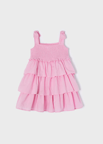 PINK RUFFLE TIER DRESS