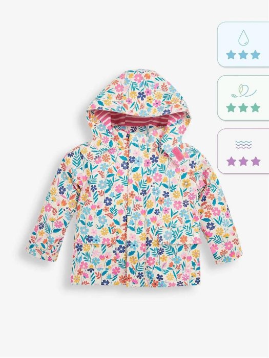 3 IN 1 FLORAL COZY RAINCOAT