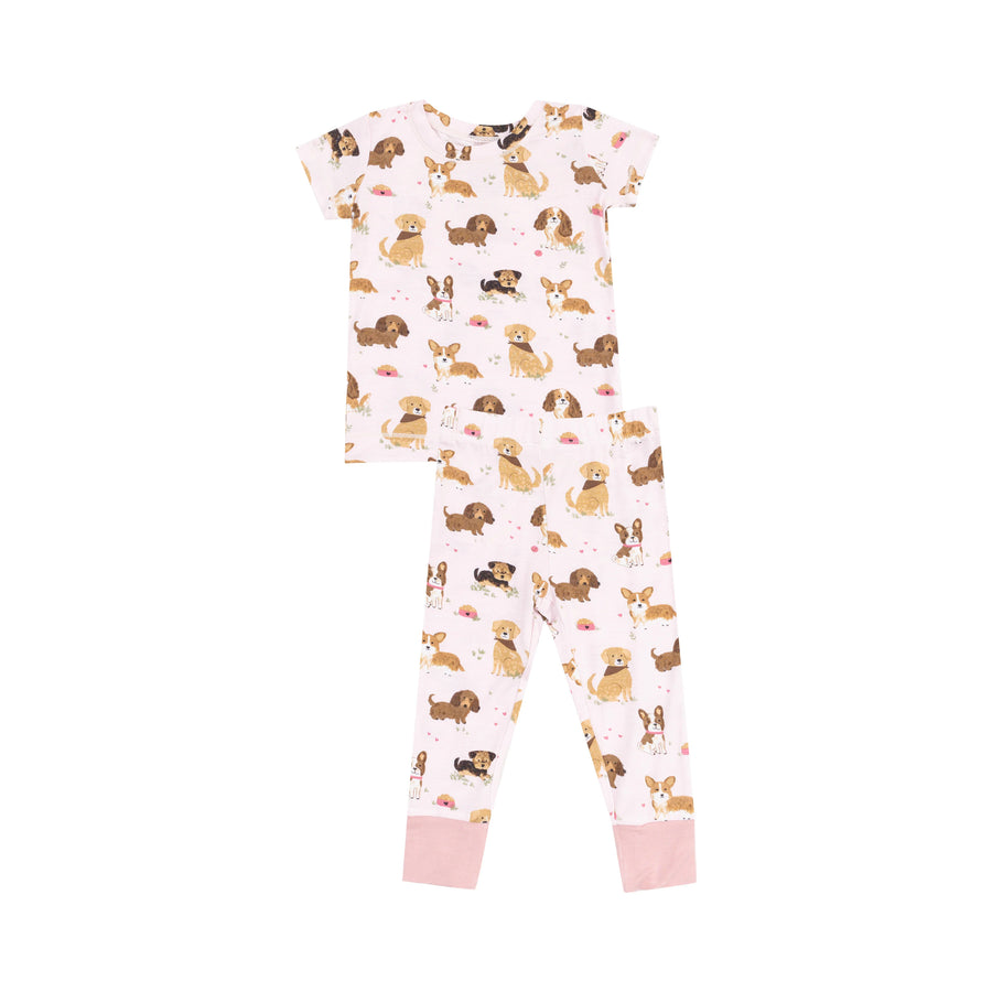 BEST FRIEND DOGS PINK bamboo pajama set