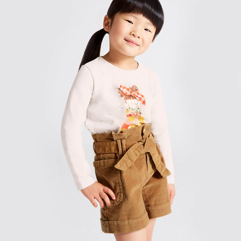 SOFT CORD SHORTS WITH BELT