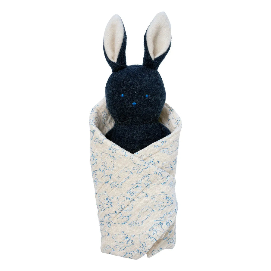 BUNNY RATTLE AND BURP CLOTH