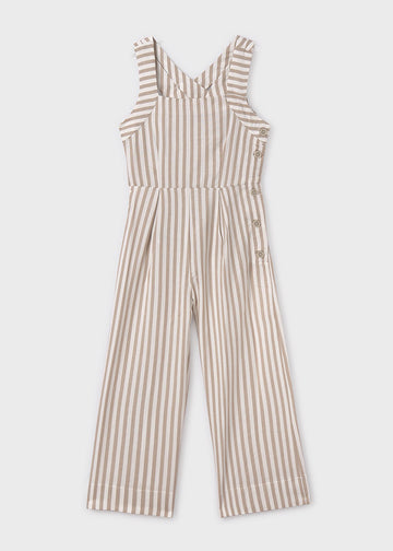 BEIGE STRIPE LINEN JUMPER