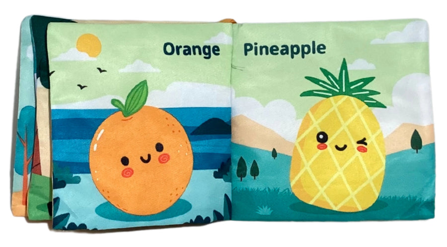 CLOTH BOOK WITH TEETHER FRUITS