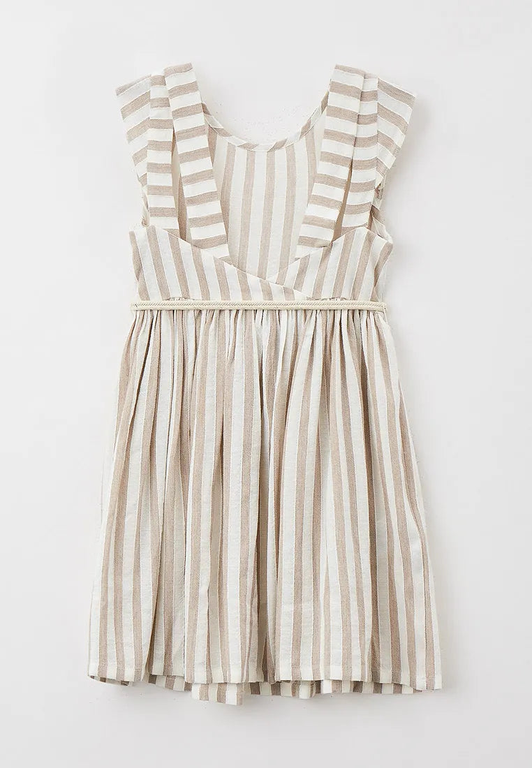 BEIGE STRIPE DRESS