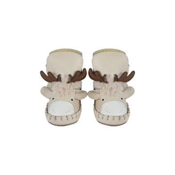 MOOSE FAUX FUR LINED LEATHER BOOTIES