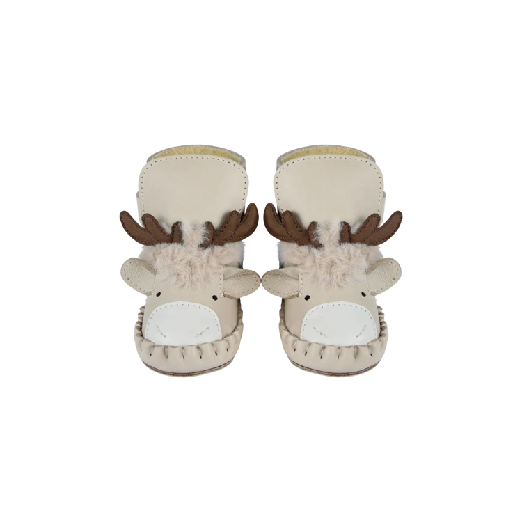 MOOSE FAUX FUR LINED LEATHER BOOTIES