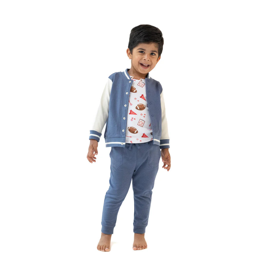 FRENCH TERRY SPORT VARSITY JOGGER SET