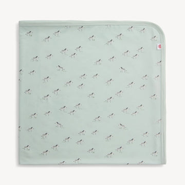 TEAL SAVANNAH PLAINS RUFFLE BLANKET