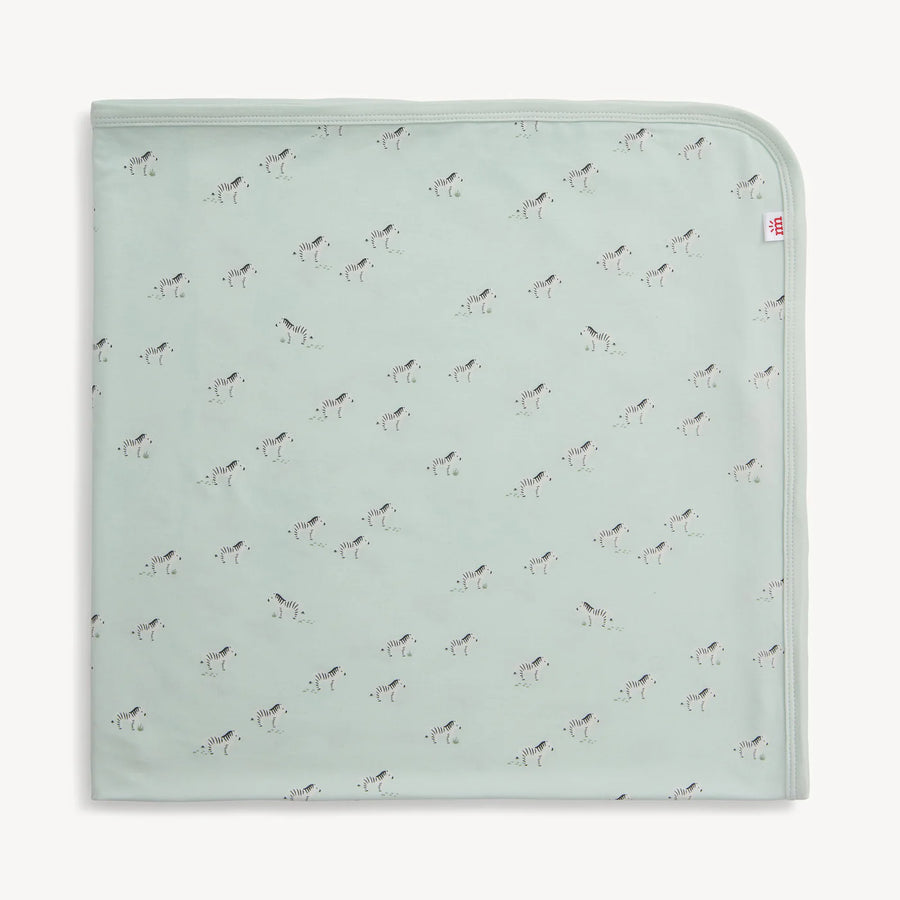 TEAL SAVANNAH PLAINS RUFFLE BLANKET