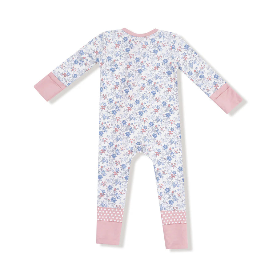 COUNTRY FLORAL 2 WAY ZIPPER ROMPER