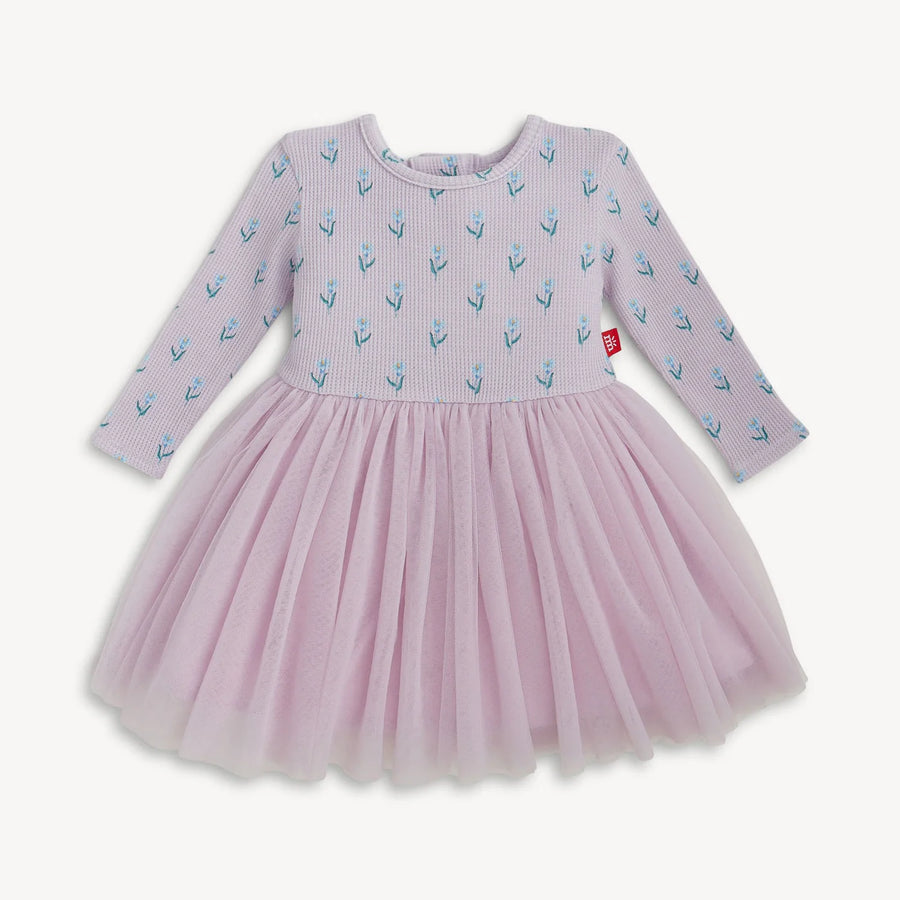 LAVENDAR FLORAL DRESS W/TULLE SKIRT