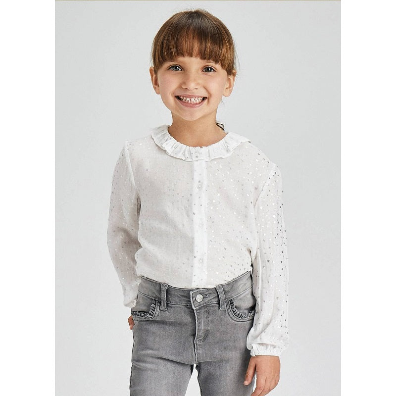STARS RUFFLE COLLAR BLOUSE