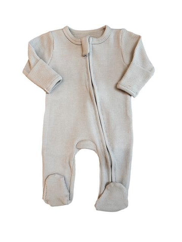 ORGANIC COTTON WAFFLE KNIT GREY