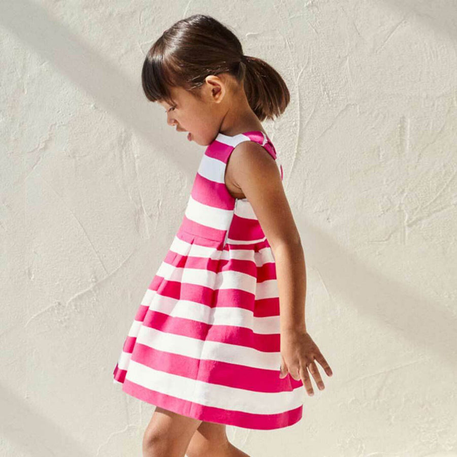 PINK AND WHITE STRIPE DRESS