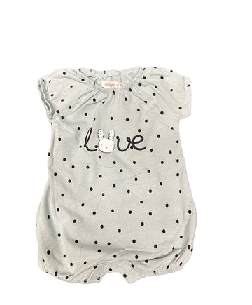 BUNNY LOVE PRINT SUNSUIT - Pink and Brown Boutique