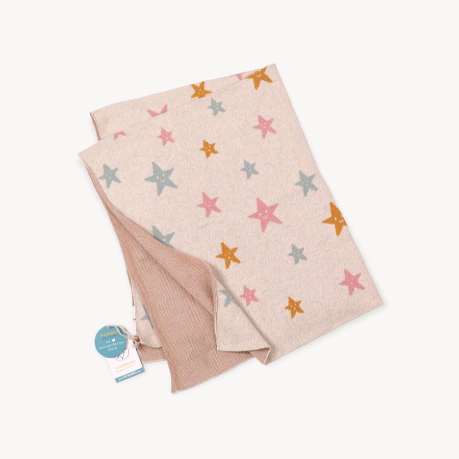 STARS KNIT ORGANIC BABY BLANKET