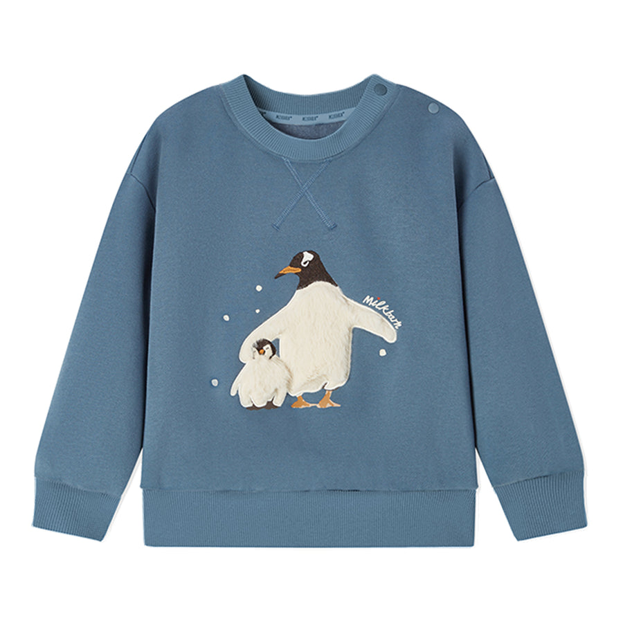 COZY SWEATSHIRT DARK BLUE PENGUIN