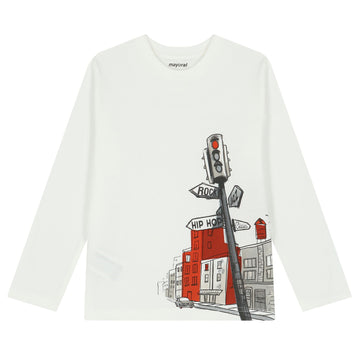 SKI TOWN PRINT L/S SHIRT