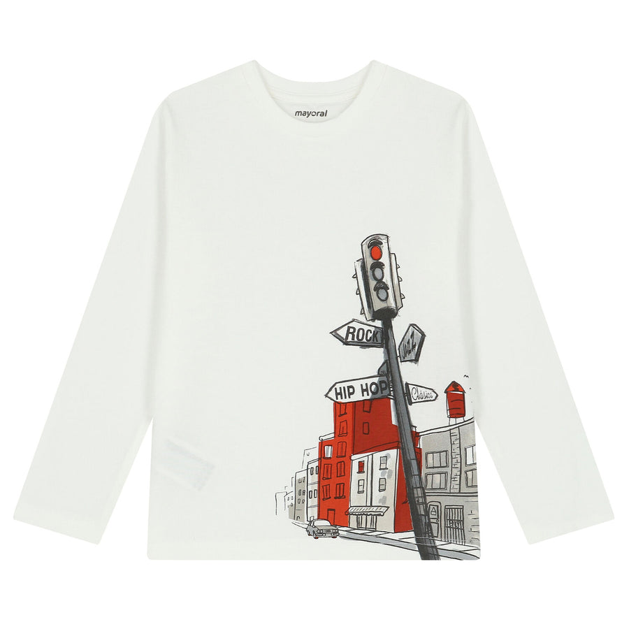 SKI TOWN PRINT L/S SHIRT