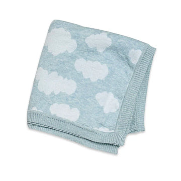 ORGANIC COTTON SWEATER KNIT BLANKET CLOUD