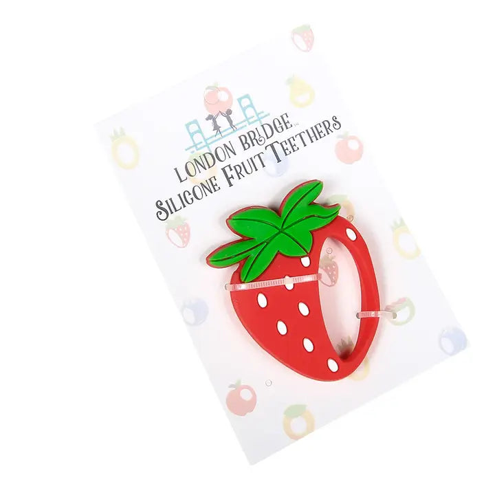 SILICONE STRAWBERRY TEETHERS