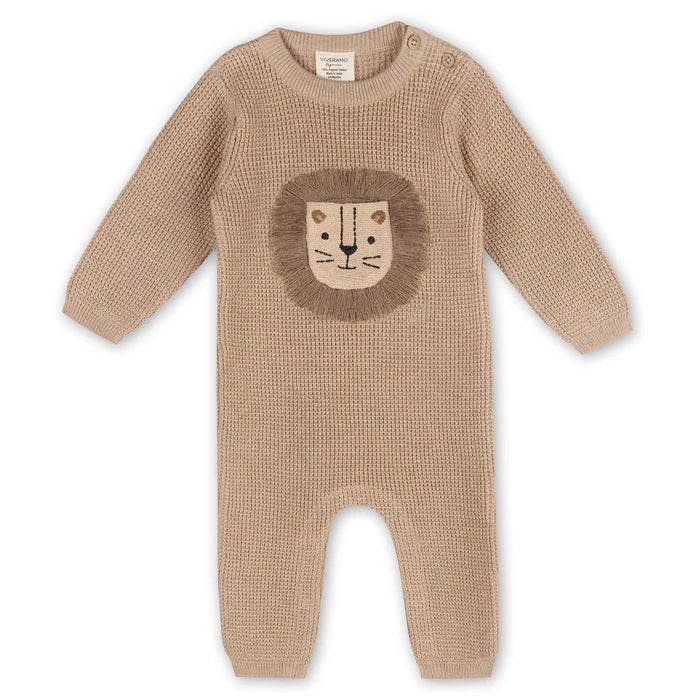 LION ORGANIC CHUNKY SWEATER BABY JUMPSUIT