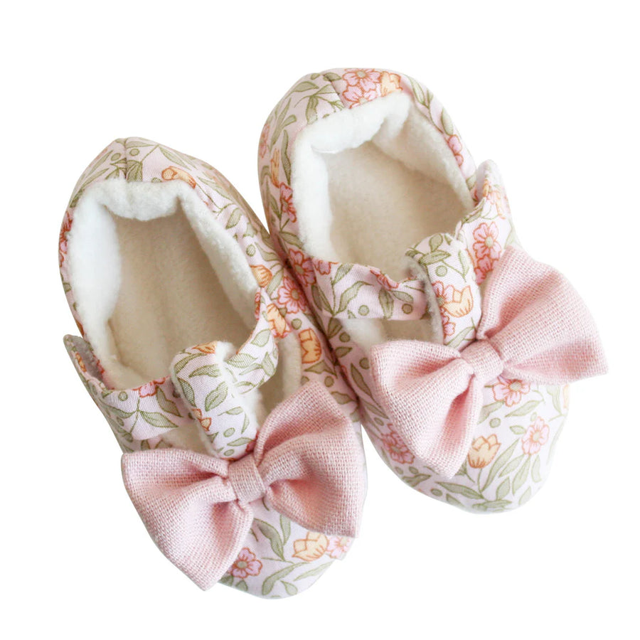 BOW BOOTIES LILY PINK