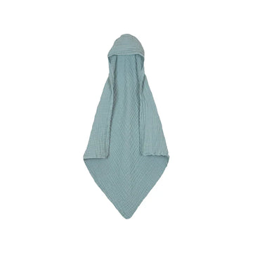 INFANT HOODED BATH TOWEL STEEL