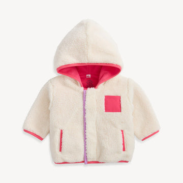 GENTLE CREAM SHERPA MAGNETIC JACKET