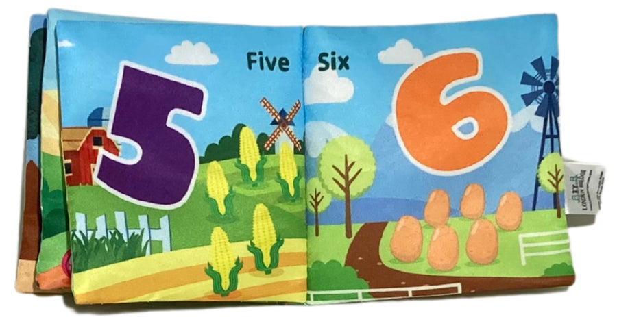 CLOTH BOOK WITH TEETHER NUMBERS