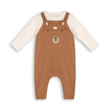 ORGANIC COTTON BEAR SWEATER OVERALL