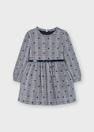 SPARKLE DOT BLACK AND WHITE PLAID DRESS