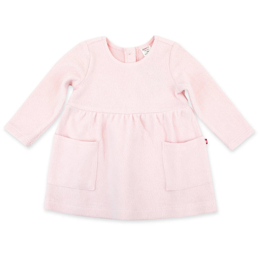 COZY FLEECE DRESS PINK