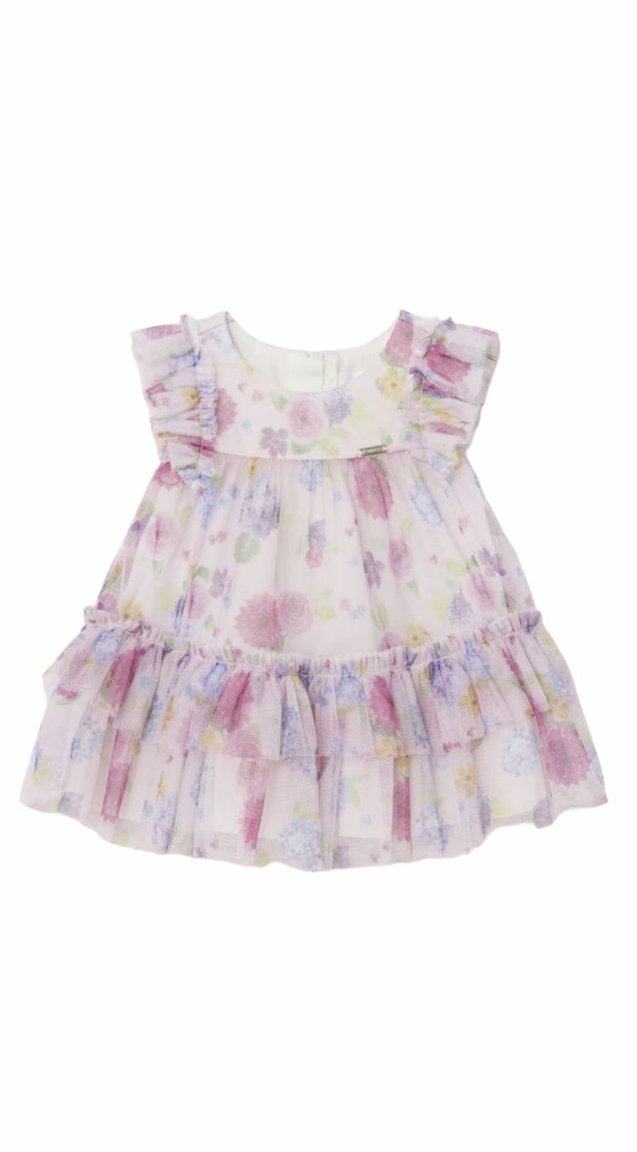 TULLE FLORAL PRINT DRESS