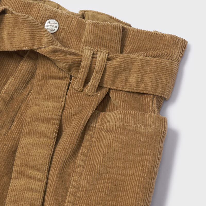 SOFT CORD SHORTS WITH BELT