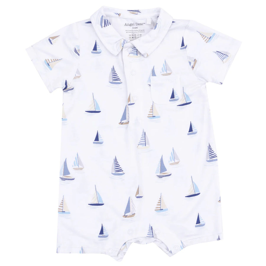 SAILBOATS BAMBOO POLO SHORTIE