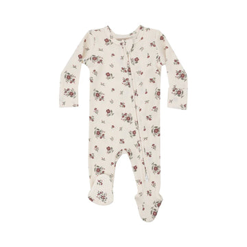 MISTY ROSE FLORAL BAMBOO FOOTIES