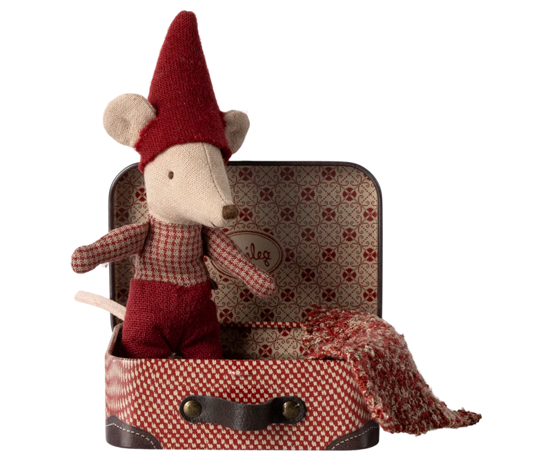 MOUSE CHRISTMAS BABY IN SUITCASE