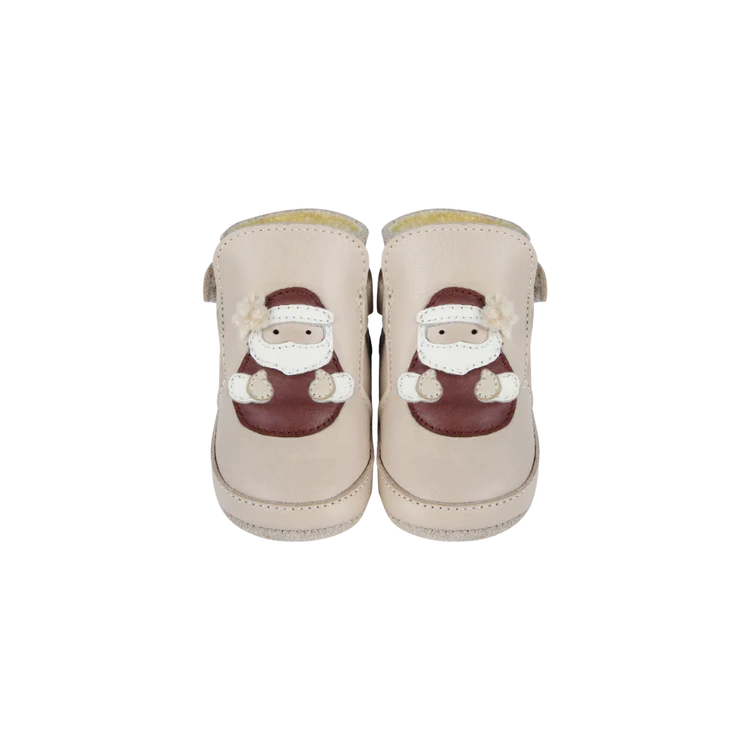 SANTA FAUX FUR LINED LEATHER BOOTIES