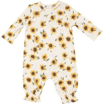 BABY SUNFLOWERS RIBBED ROMPER